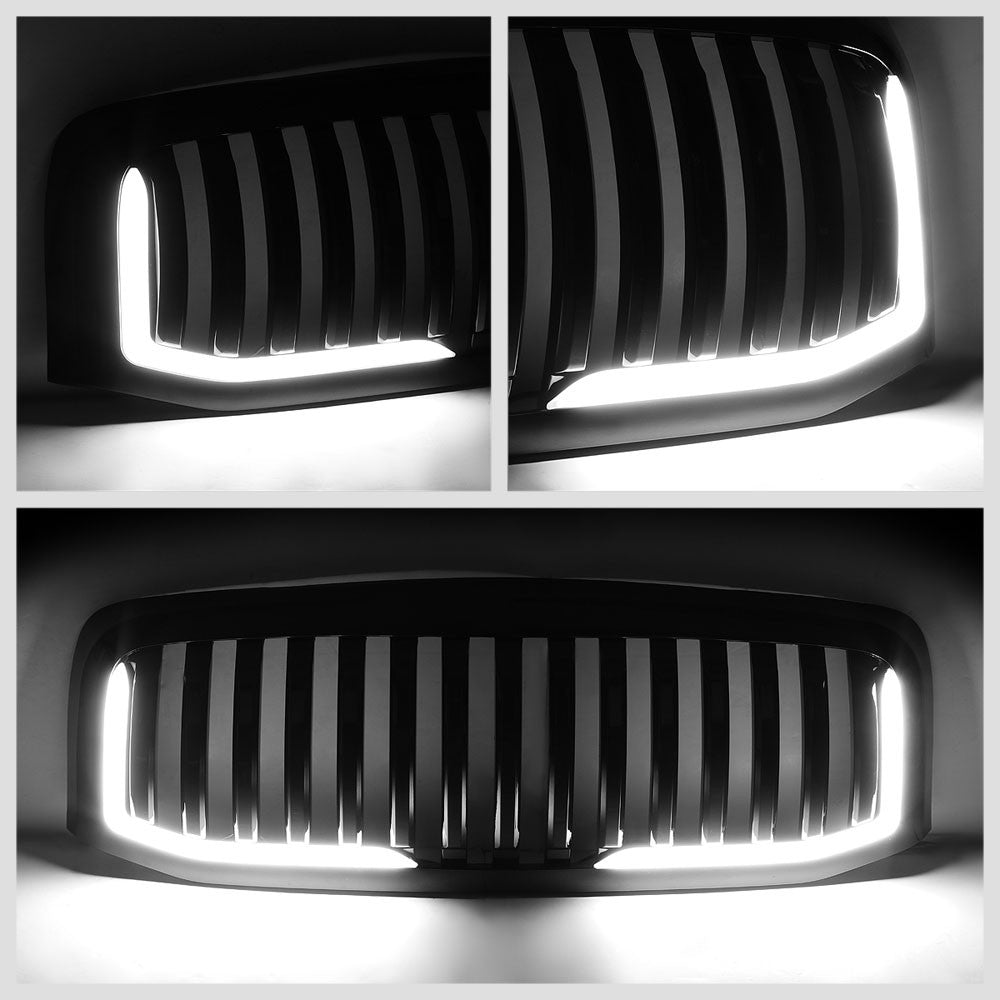 06-08 Ram 1500 Glossy Black Vertical w/LED  Front Grille