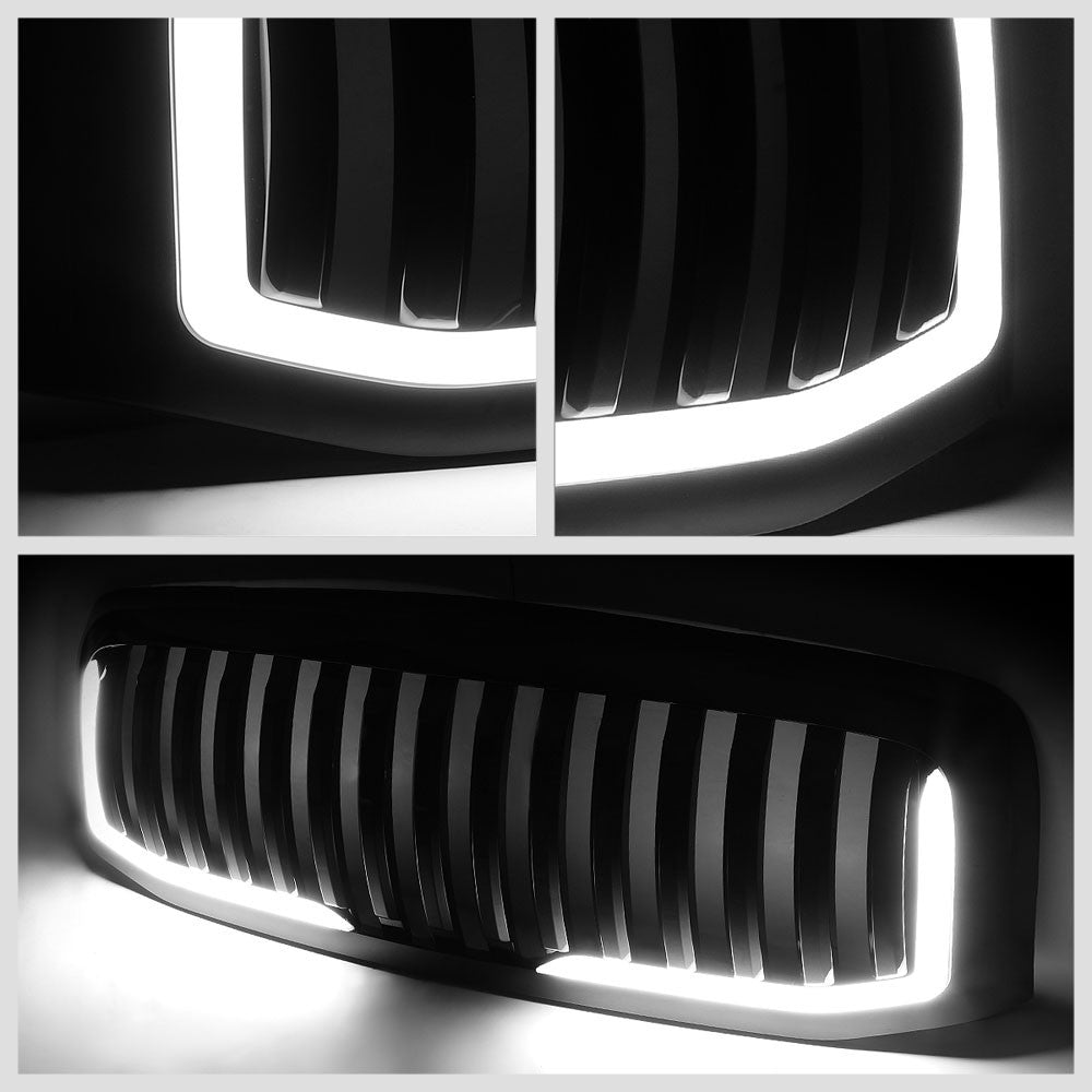 06-08 Ram 1500 Glossy Black Vertical w/LED  Front Grille