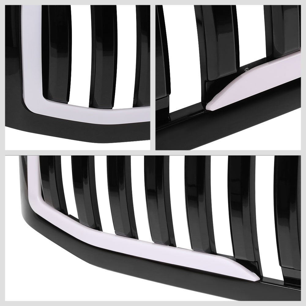 06-08 Ram 1500 Glossy Black Vertical w/LED  Front Grille
