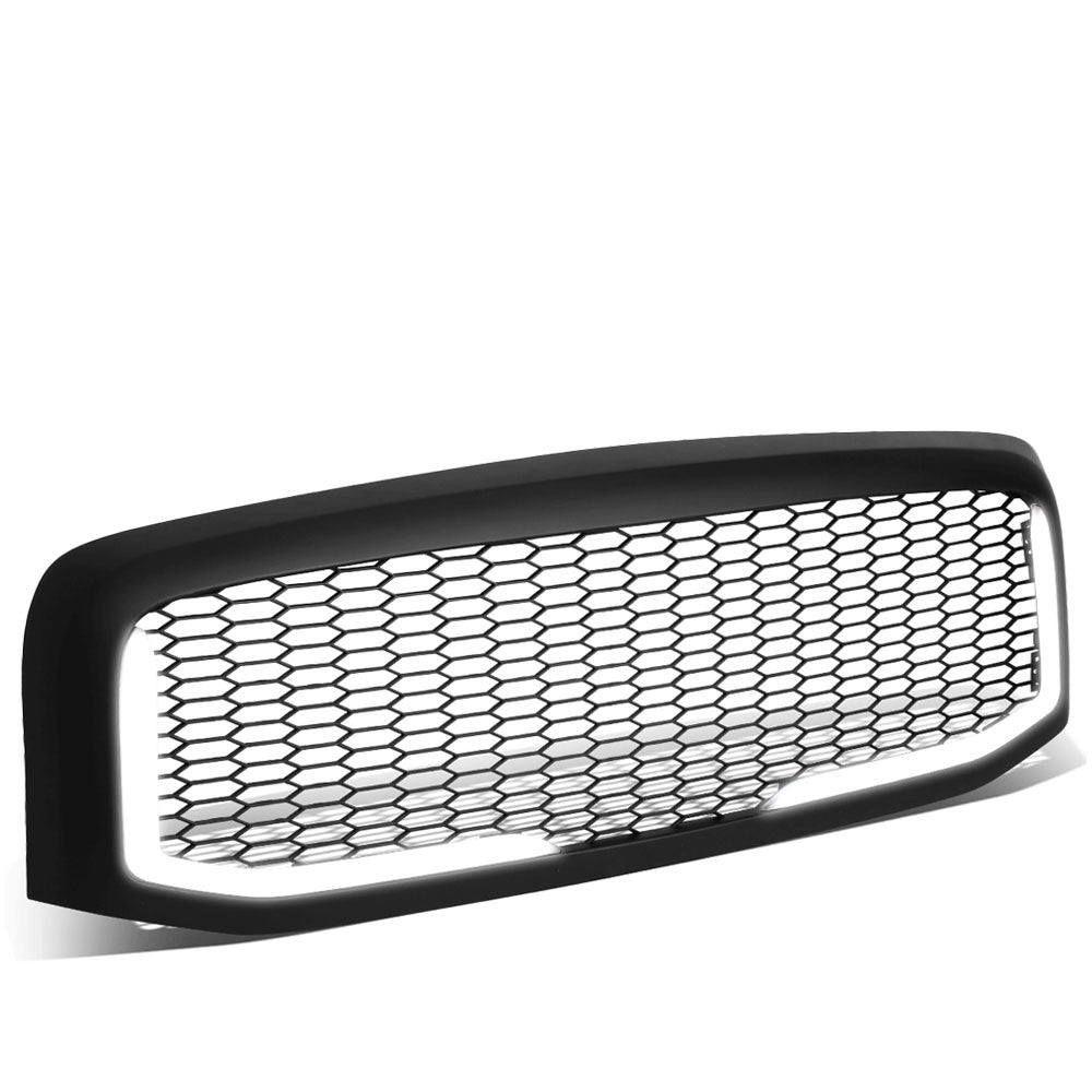 06-08 Ram 1500 Matte Black Mesh w/LED  Front Grille
