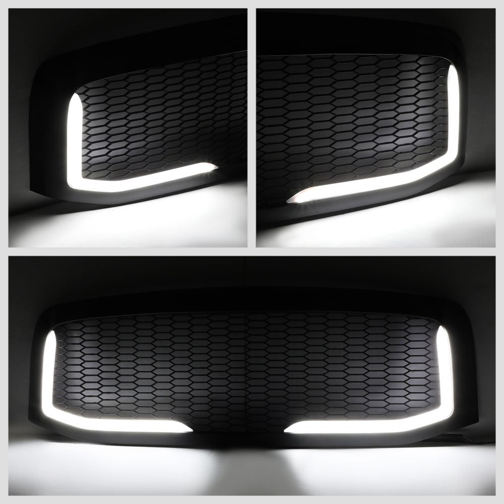 06-08 Ram 1500 Matte Black Mesh w/LED  Front Grille