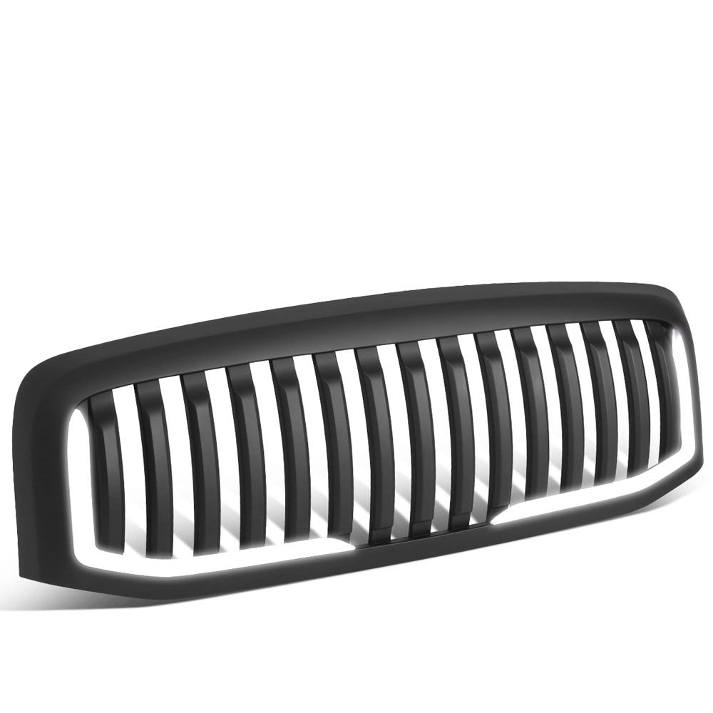 06-08 Ram 1500 Matte Black Vertical w/LED  Front Grille