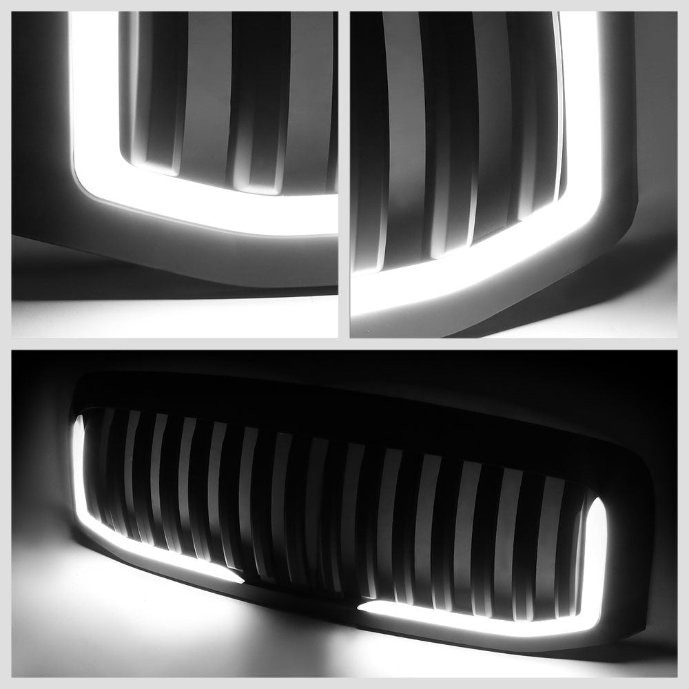 06-08 Ram 1500 Matte Black Vertical w/LED  Front Grille