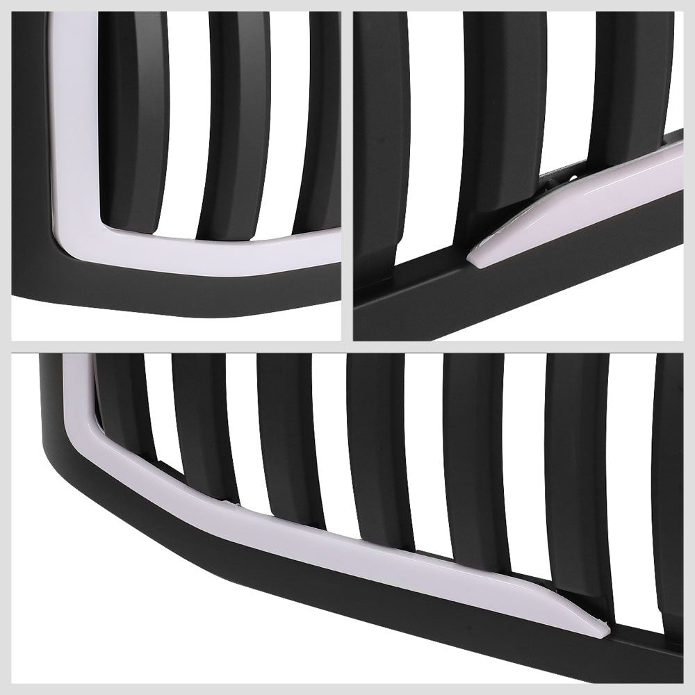06-08 Ram 1500 Matte Black Vertical w/LED  Front Grille