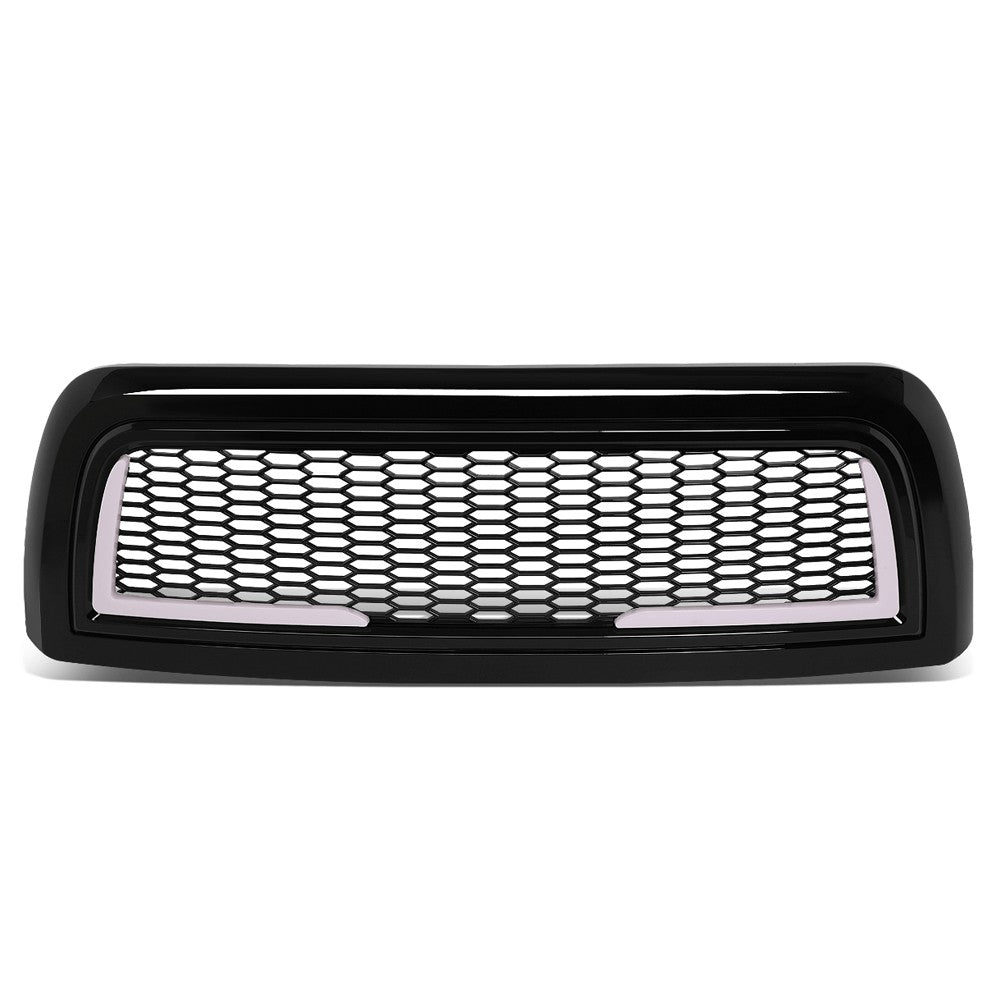 Black Glossy Badgeless Vertical Slat Style Front Grille w/LED For 11-12 Ram 1500 BFC-FGR-010-T6