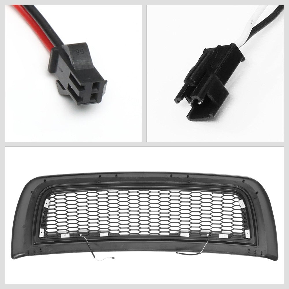 Black Matte Badgeless Vertical Slat Style Front Grille w/LED For 10-18 Ram 2500