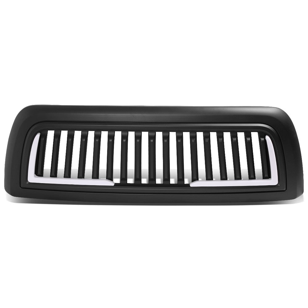 Black Matte Badgeless Vertical Slat Style Front Grille w/LED For 10-18 Ram 3500 BFC-FGR-010-T9