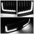 Black Glossy Badgeless Vertical Slat Style Front Grille w/LED For 09-14 F-150