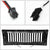 Black Glossy Badgeless Vertical Slat Style Front Grille w/LED For 09-14 F-150
