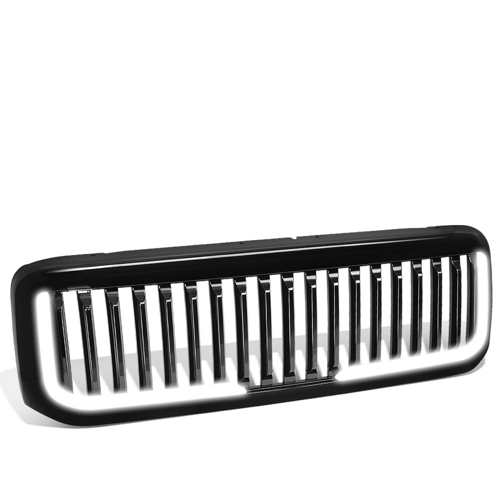 99-04 F-250 SD Glossy Black Vertical LED  Front Grille