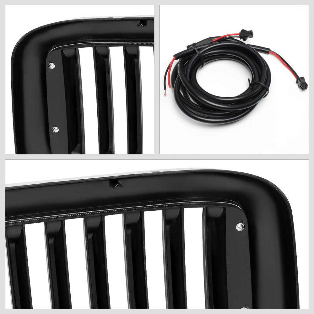 99-04 F-250 SD Glossy Black Vertical LED  Front Grille
