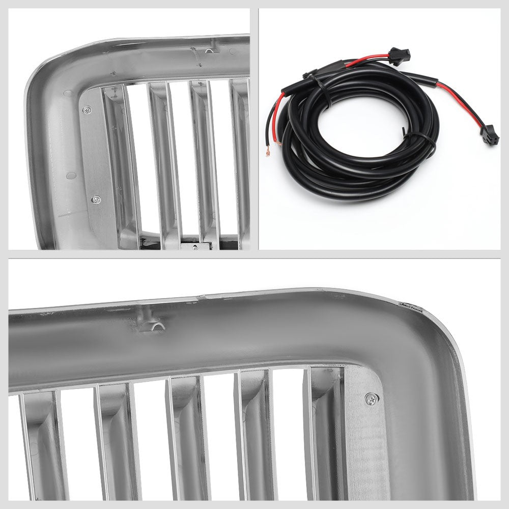 99-04 F-250 SD Polished Chrome Vertical LED  Front Grille