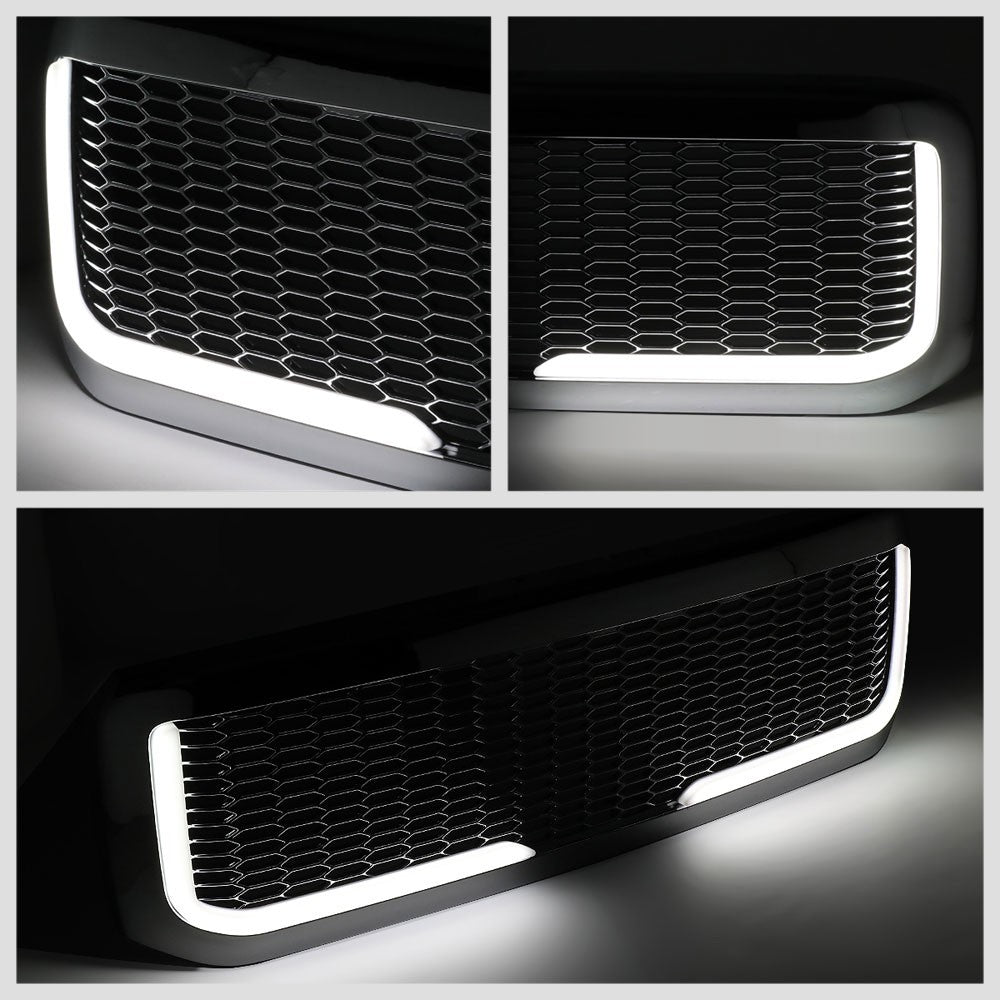 99-04 F-250 SD Polished Chrome Mesh LED  Front Grille