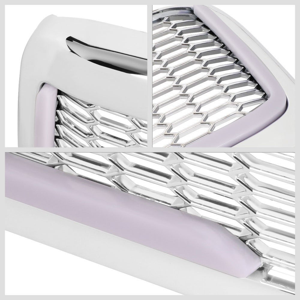 99-04 F-250 SD Polished Chrome Mesh LED  Front Grille