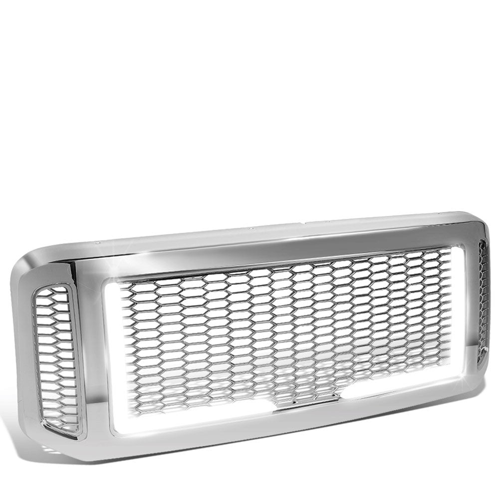 05 Ford Excursion Polished Chrome Mesh w/LED  Front Grille
