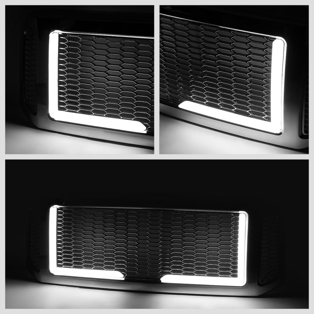 05 Ford Excursion Polished Chrome Mesh w/LED  Front Grille