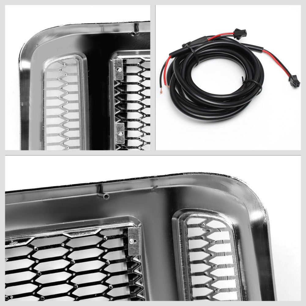05 Ford Excursion Polished Chrome Mesh w/LED  Front Grille
