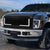 Black Matte Badgeless Vertical Slat Style Front Grille w/LED For 08-10 F-250 SD