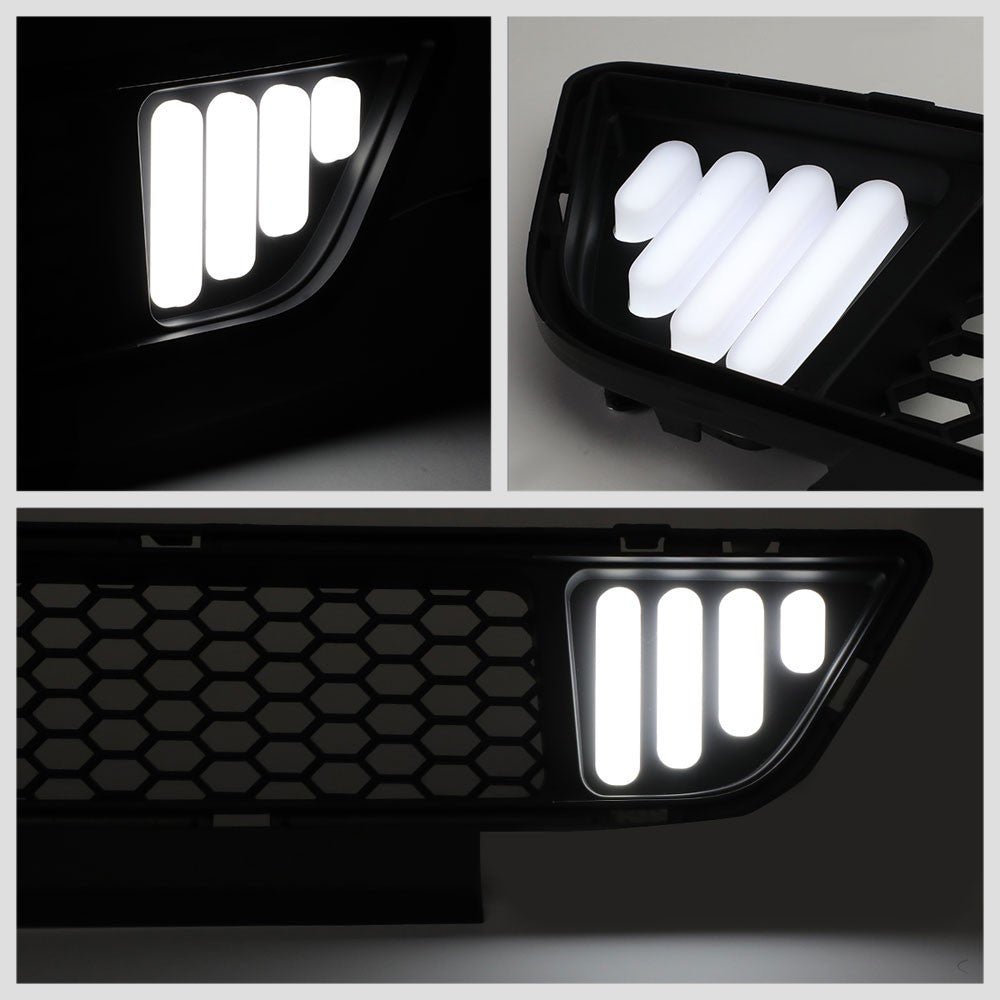 15-17 Ford Mustang Black Mesh LED Front Lower Grille