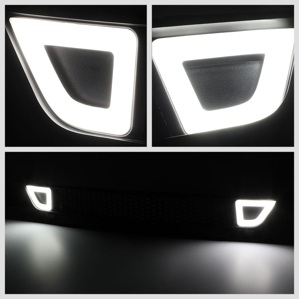 15-17 Ford Mustang Black Mesh Ring LED Front Lower Grille
