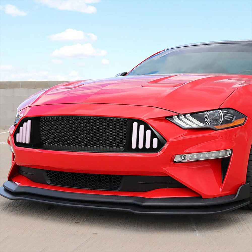 18-20 Ford Mustang Black Mesh LED Front Upper Grille