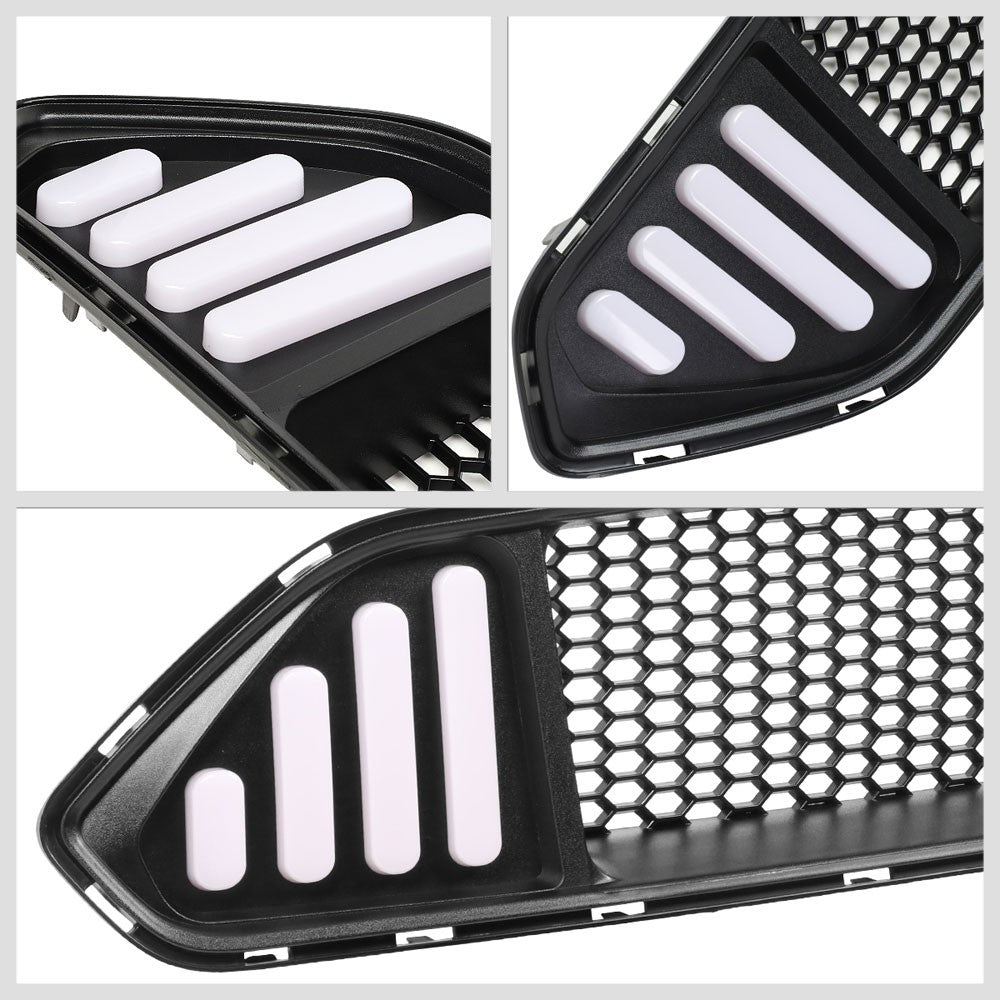 18-20 Ford Mustang Black Mesh LED Front Upper Grille