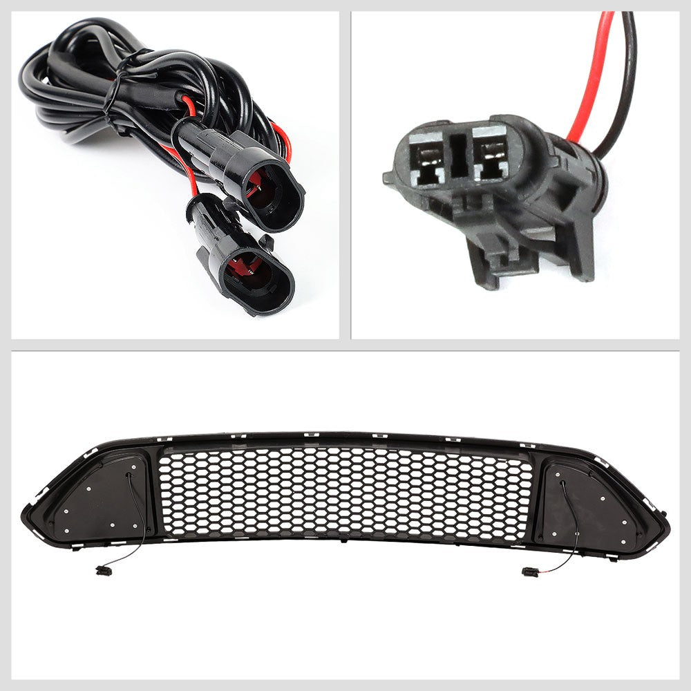 18-20 Ford Mustang Black Mesh LED Front Upper Grille