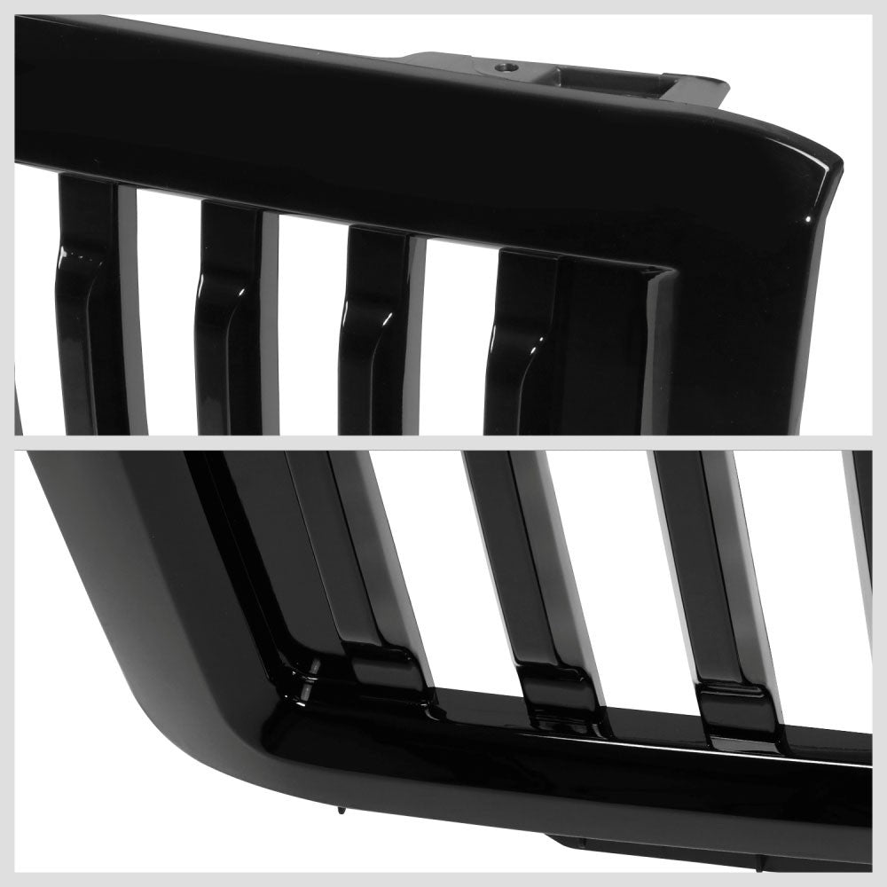 Black Glossy Vertical Slat Front Grille 14-15 Chevrolet Silverado 1500 BFC-FGR-1-OH-004-T3