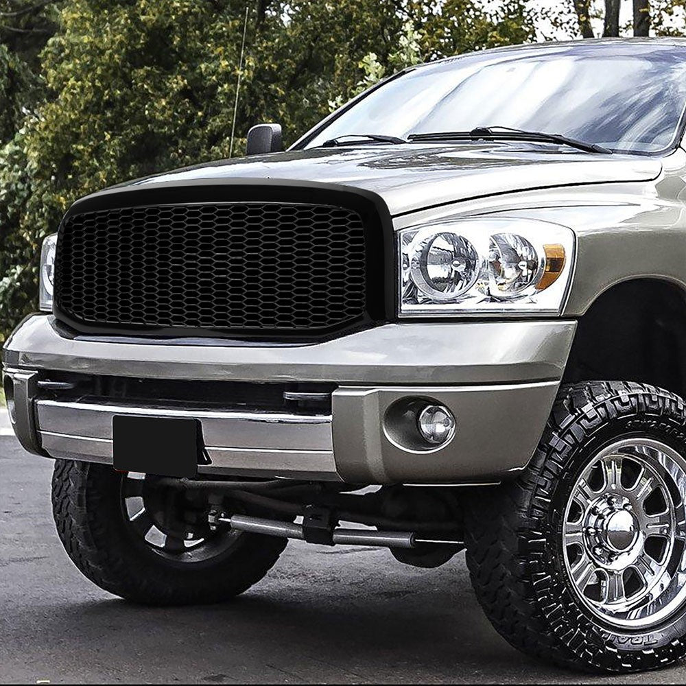 06-09 Ram 3500 Glossy Black Mesh Style Front Grille