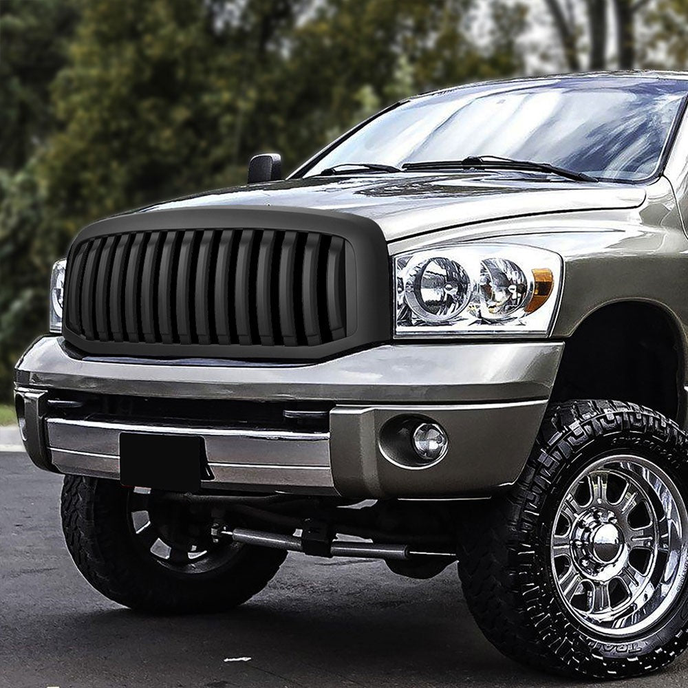 06-09 Ram 3500 Matte Black Vertical Style Front Grille