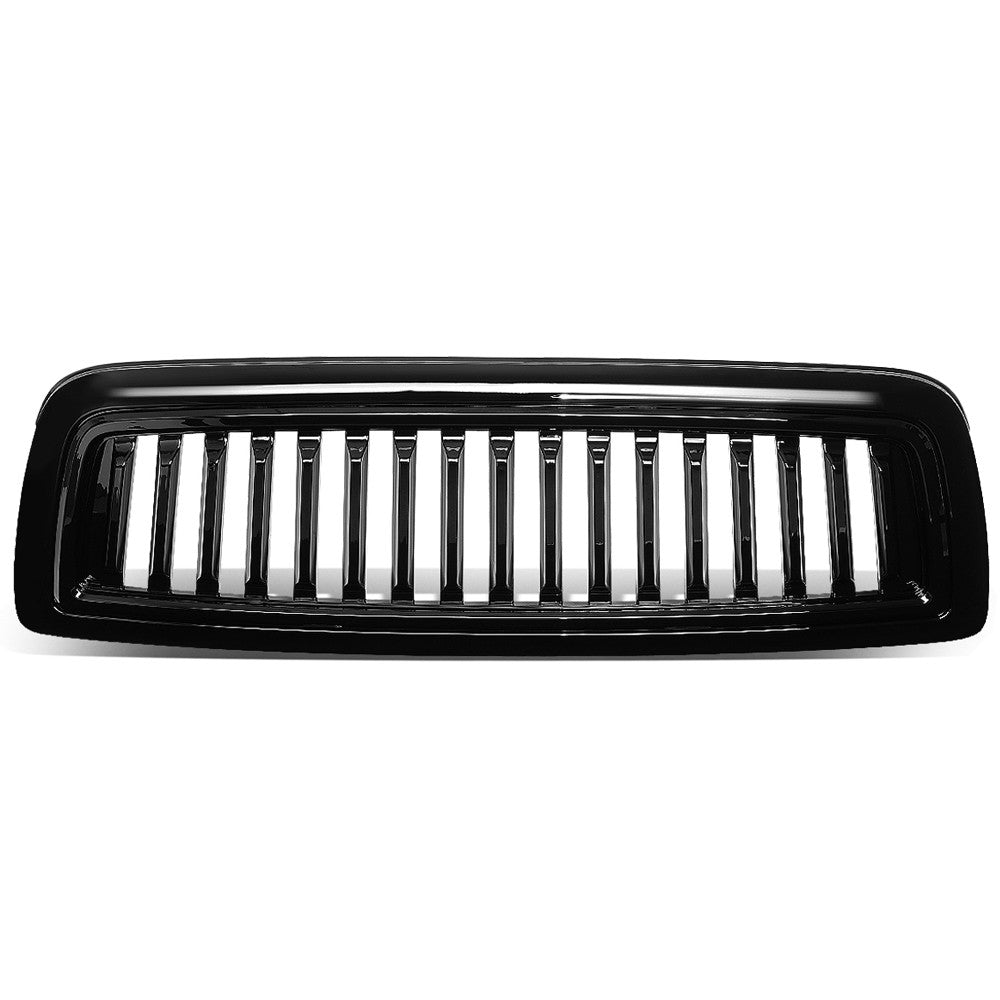 Black Glossy Badgeless Vertical Slat Style Front Grille For 11-12 Ram 1500 BFC-FGR-008-T3