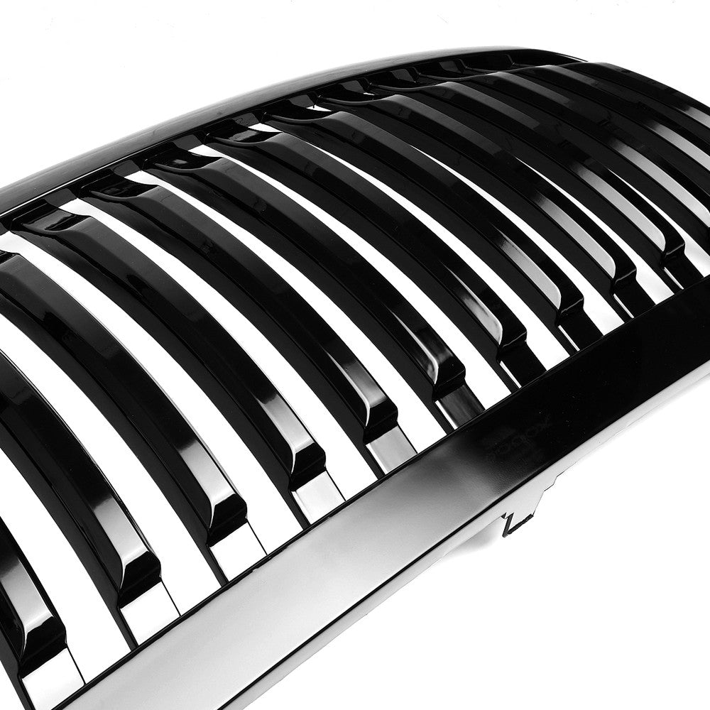 Black Glossy Badgeless Vertical Slat Style Front Grille For 13-18 Ram 1500
