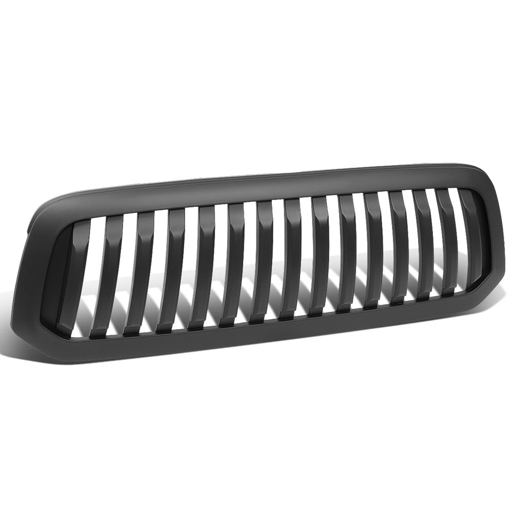 Black Matte Badgeless Vertical Slat Style Front Grille For 13-18 Ram 1500 BFC-FGR-009-MBK-2