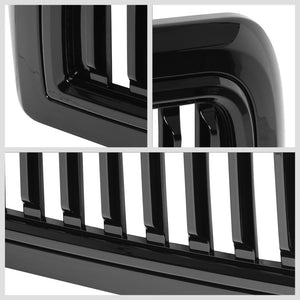 Black Glossy Badgeless Vertical Slat Style Front Grille For 10-18 Ram 2500/3500