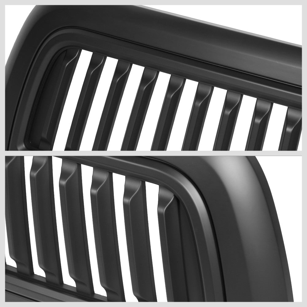 Black Matte Badgeless Vertical Slat Style Front Grille For 10-18 Ram 2500