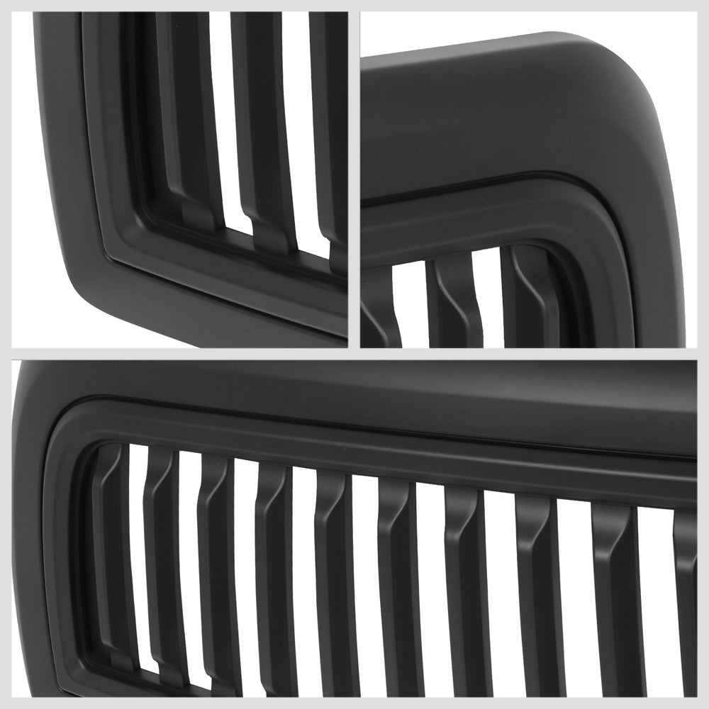 Black Matte Badgeless Vertical Slat Style Front Grille For 10-18 Ram 2500