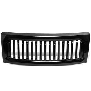 Black Glossy Badgeless Vertical Slat Style Front Grille For 09-14 Ford F-150 BFC-FGR-013-T3