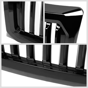 Black Glossy Badgeless Vertical Slat Style Front Grille For 09-14 Ford F-150