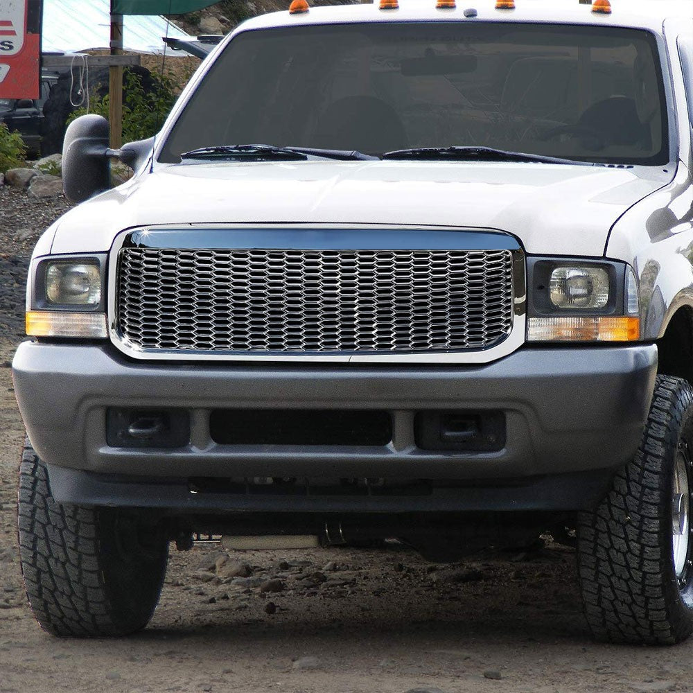 chrome-badgeless-honeycomb-mesh-front-grille-for-99-04-ford-f-series-sd-pickup