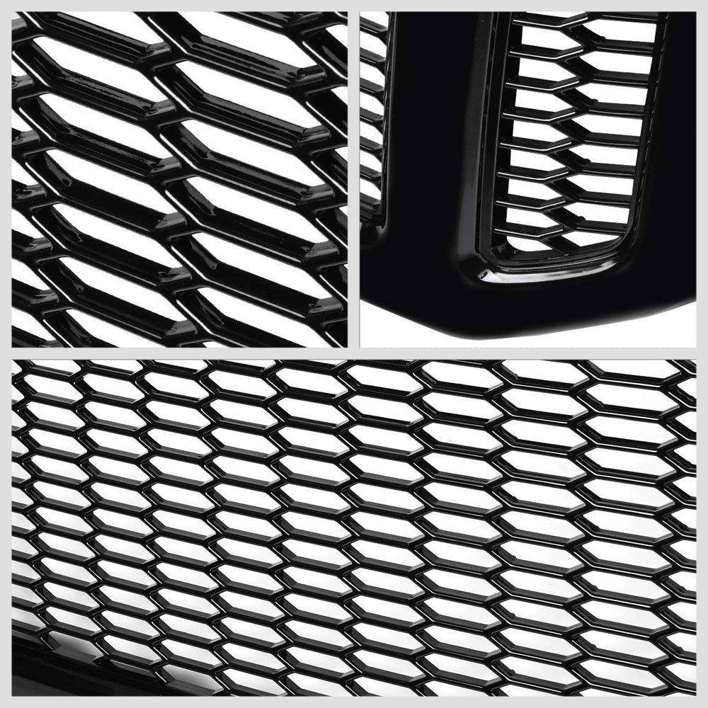 glossy-black-badgeless-honeycomb-mesh-front-grille-for-05-07-ford-super-duty