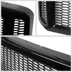 glossy-black-badgeless-honeycomb-mesh-front-grille-for-05-07-ford-super-duty