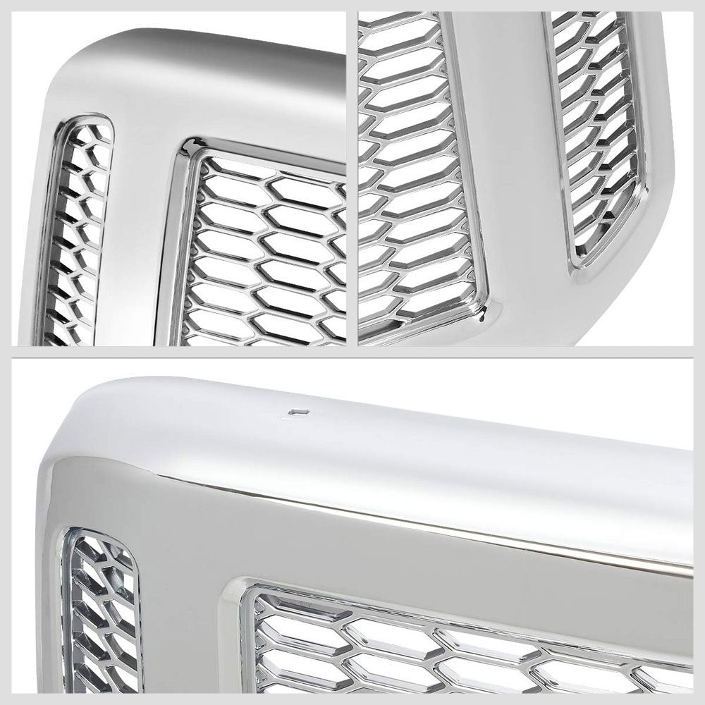 chrome-badgeless-honeycomb-mesh-front-grille-for-05-07-ford-f-series-sd-pickup