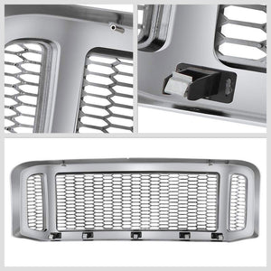 chrome-badgeless-honeycomb-mesh-front-grille-for-05-07-ford-f-series-sd-pickup