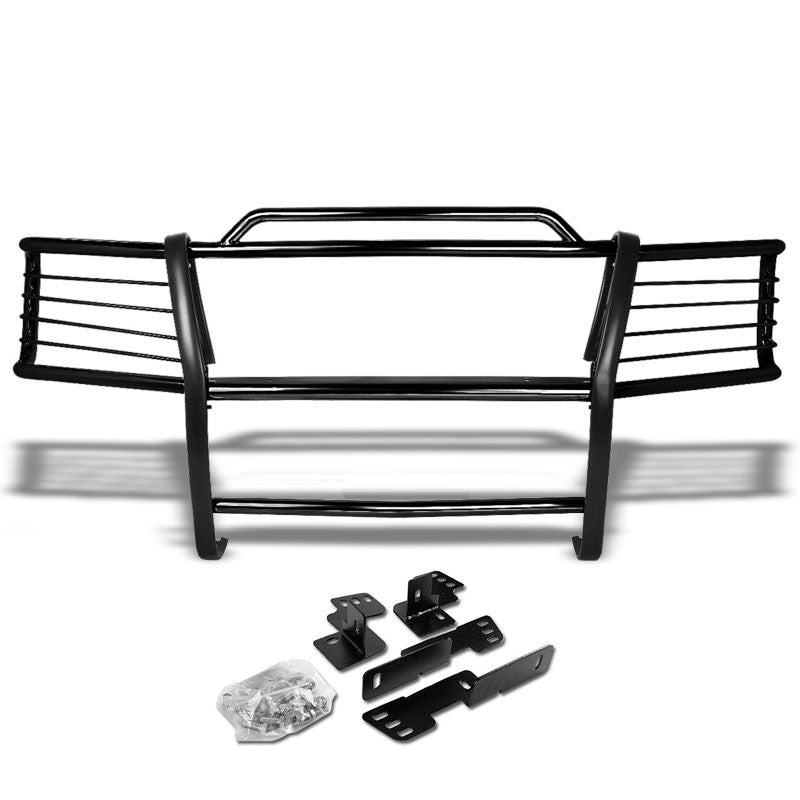 Black Mild Steel Full Front Grille Guard For 00-06 Chevrolet Tahoe 4.8L/5.3L-Grille Guards & Bull Bars-BuildFastCar-BFC-GRGD-CHEVYTA007-BK