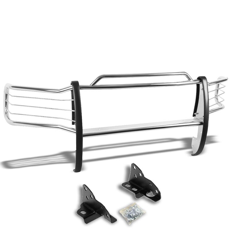 Metallic Mild Steel Full Front Grille Guard For 99-07 Ford F-250 Super Duty-Grille Guards & Bull Bars-BuildFastCar-BFC-GRGD-FORDSD026-SS