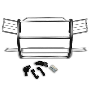 Metallic Mild Steel Full Front Grille Guard For 04-15 Nissan Titan A60 5.6L-Grille Guards & Bull Bars-BuildFastCar-BFC-GRGD-NISTITAN053-SS