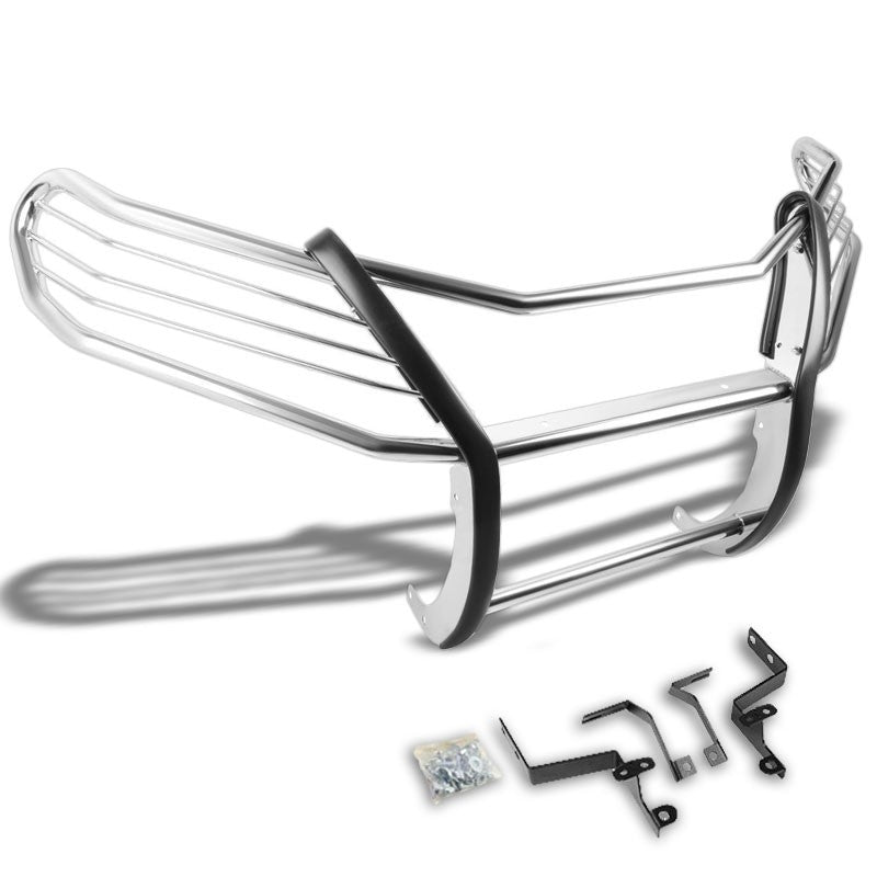 Metallic Mild Steel Full Front Bumper Grille Guard For 13-17 Toyota RAV4 XA40-Grille Guards & Bull Bars-BuildFastCar-BFC-GRGD-TOYRAV41317-SS