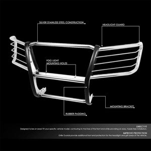 Metallic Mild Steel Full Front Grille Guard For 04-12 Chevrolet Colorado 2.8L-Grille Guards & Bull Bars-BuildFastCar