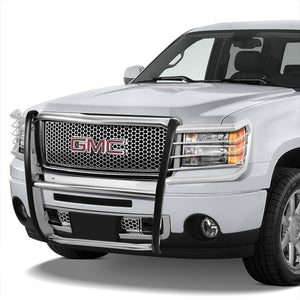 Metallic Mild Steel Full Front Grille Guard For 07-13 GMC Sierra 1500 4.3L/4.8L-Grille Guards & Bull Bars-BuildFastCar