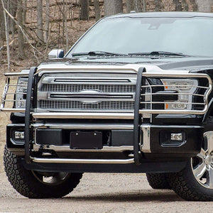 Metallic Mild Steel Full Front Grille Guard For 15-19 Ford F-150 2.7L/3.0L/5.0L-Grille Guards & Bull Bars-BuildFastCar